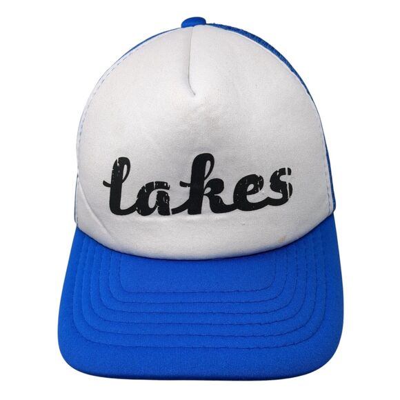 Lakes Snapback Mesh Back Trucker Hat Blue OSFM Colorblock Magic - Picture 1 of 9